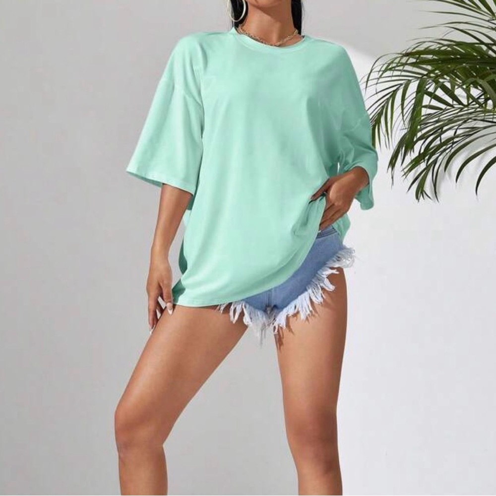 Mint Green Oversized T-Shirt - Picture 3 of 4